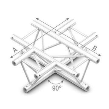 Studioking Truss Triangle Truss 90 Degree 4 Way Horizontal