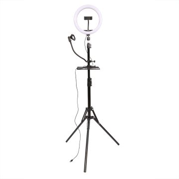 StudioKing LED Vlog Set SK-K190 with Ring Lamp and Microphone Holder