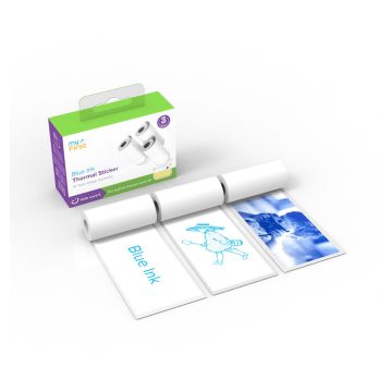 myFirst Thermal Sticker White, Blue Ink