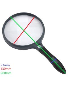Carson Handheld Magnifier with Rubber Grip 2x130mm