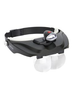Carson Head magnifier PRO Series MagniVisor Deluxe with LED and 4 lenses