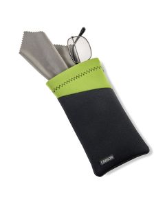 Carson Neoprene Spectacles bag with microfibre cloth - Gray/Green Carson Neoprene Spectacles bag with microfibre cloth - Gray/Green