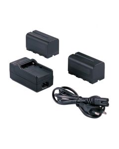 Falcon Eyes 2 x Battery NP-F750 + Battery Charger SP-CHG for LED Lamp