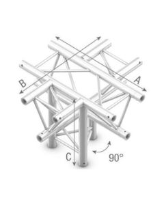 Studioking Truss T-Cross 90 Degree 5 Way Apex Down 