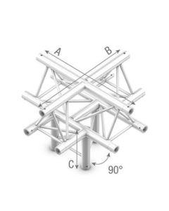Studioking Truss T-Cross 90 Degree 5 Way Apex Up
