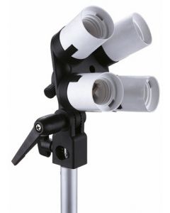 Falcon Eyes Lampholder LH-4E27LS 4 x E27 with Tilting Bracket