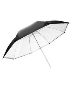 Falcon Eyes Jumbo Umbrella URN-T86TSB1 Transparent White + Silver/Black Cover 216 cm
