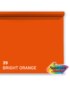 Superior Background Paper 39 Bright Orange 1.35 x 11m