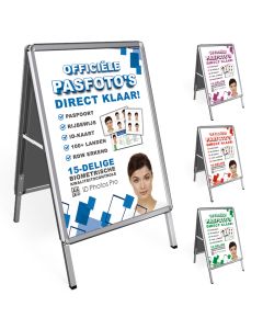 Sidewalk Sign A1 incl. Passport Photo Poster on 2 Sides – 59.4 x 84 cm